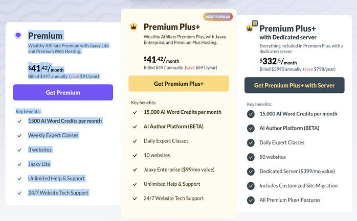 Wealthy Affiliate Memberships